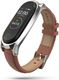 Tech-Protect Pasek skórzany Mi Smart Band 5 brązowy 1