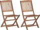 Elior krzesła ogrodowe akacjowe Mandy, 2 sztuki (7118) 1