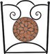 Elior Zestaw ceramicznych krzeseł ogrodowych Leah, brązowy (5355) 2