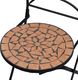 Elior Zestaw ceramicznych krzeseł ogrodowych Leah, brązowy (5355) 3