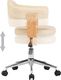 vidaXL Obrotowe krzesła stołowe, 2 szt., kremowe, sztuczna skóra 5