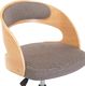 vidaXL Obrotowe krzesło stołowe, taupe, gięte drewno i tkanina 7
