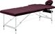 vidaXL Składany stół do masażu, 3 strefy, aluminiowy, fioletowy 1
