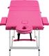 vidaXL Składany stół do masażu, 3 strefy, aluminiowy, różowy 4