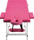 vidaXL Składany stół do masażu, 2 strefy, aluminiowy, różowy 3