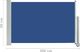 vidaXL Wysuwana markiza boczna na taras, 60 x 300 cm, niebieska 8