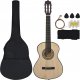 vidaXL 8-cz. zestaw do nauki gry na gitarze klasycznej, 1/2, 34 1