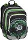 BAGMASTER Plecak szkolny Alfa 9 D Black/green/gray 1