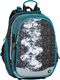 BAGMASTER Plecak szkolny Bagmaster Element 8 B czterokomorowy szary + czarny + niebieski 1