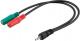 Kabel Manhattan Jack 3.5mm - Jack 3.5mm x2 0.15m czarny (352024) 1