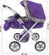 Wózek dla Lalek Głęboki + Torebka Produkt Polski- Fioletowy 2