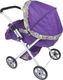 Wózek dla Lalek Głęboki + Torebka Produkt Polski- Fioletowy 6