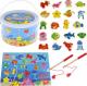 Łowienie Rybek Drewniane Rybki Magnes Puzzle 1