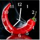 Tulup Zegar szklany ścienny Cichy Papryka chili 1