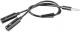 Kabel Natec Jack 3.5mm - Jack 3.5mm x2 0.2m czarny (NKA-0639) 1