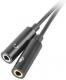Kabel Natec Jack 3.5mm - Jack 3.5mm x2 0.2m czarny (NKA-0639) 4