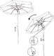 Springos Parasol plażowy ogrodowy 180 cm niebieski UNIWERSALNY 9