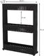 Springos Regał na kółkach 3-poziomowy czarny 8