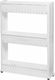 Springos Szafka łazienkowa mobilna regał na kółkach 3 poziomy biały UNIWERSALNY 2