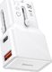 Ładowarka Baseus 1x USB-A 1x USB-C 3 A (BSU1627WHT) 3