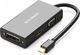 Adapter AV Ugreen DisplayPort Mini - HDMI - D-Sub (VGA) - DVI-D czarny (20418) 1