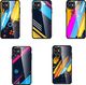 Hurtel Color Glass Case etui pokrowiec nakładka ze szkła hartowanego z osłoną na aparat Huawei P30 Lite pattern 1 uniwersalny 18