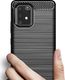 Hurtel Carbon Case elastyczne etui pokrowiec Samsung Galaxy S10 Lite czarny uniwersalny 3