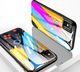 Hurtel Color Glass Case etui pokrowiec nakładka ze szkła hartowanego z osłoną na aparat iPhone XR pattern 2 uniwersalny 3