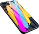 Hurtel Color Glass Case etui pokrowiec nakładka ze szkła hartowanego z osłoną na aparat iPhone SE 2020 / iPhone 8 / iPhone 7 pattern 3 uniwersalny 1