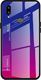 Hurtel Gradient Glass etui pokrowiec nakładka ze szkła hartowanego Samsung Galaxy A20e różowo-fioletowy uniwersalny 1