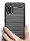 Hurtel Carbon Case elastyczne etui pokrowiec Samsung Galaxy A41 czarny uniwersalny 1