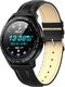 Smartwatch Smartwatch L9 Ciśnieniomierz Puls Ekg Zegarek Ip68 Czarny z Czarnym Eko-Skórzanym paskiem 1