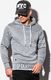 Ombre Bluza męska z kapturem B979 - szary melanż S 1
