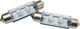 Żarówki C5W SV8.5 42mm 4 LED 12V niebieskie uniwersalny 2