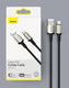 Kabel USB Baseus Baseus Cafule Nylonowy Kabel Przewód Usb - Usb Typ C Do Szybkiego Ładowania Vooc Quick Charge 3.0 5 A 2 M Czerwony (Catklf-Vb09) 15