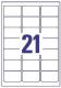 Avery Zweckform Przezroczyste etykiety do drukarek atramentowych 63.5x38.1mm 25 arkuszy (L7560-25) 1