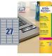 Avery Zweckform Etykiety znamionowe, srebrne 63.5x29.6mm 20 arkuszy (L6011-20) 1