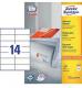 Avery Zweckform Etykiety Uniwersalne, Białe 105x41mm 100 arkuszy (3477) 1
