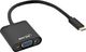 Adapter USB InLine USB-C - VGA Czarny  (64104B) 1