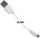 Kabel USB Whitenergy USB-A - microUSB 0.3 m Biały (09968) 2