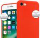 Crong Crong Soft Skin Cover - Zestaw etui iPhone SE 2020 / 8 / 7 (czerwony) + szkło hybrydowe 9H (biała ramka) 2
