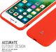 Crong Crong Soft Skin Cover - Zestaw etui iPhone SE 2020 / 8 / 7 (czerwony) + szkło hybrydowe 9H (biała ramka) 3