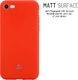 Crong Crong Soft Skin Cover - Zestaw etui iPhone SE 2020 / 8 / 7 (czerwony) + szkło hybrydowe 9H (biała ramka) 4