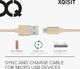 Kabel USB Xqisit XQISIT Cotton Cable microUSB to USB A 180cm 1