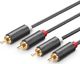 Kabel Ugreen RCA (Cinch) x2 - RCA (Cinch) x2 5m szary (UGR457BLK) 1