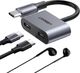 Adapter USB Ugreen Ugreen Adapter Przejściówka Rozdzielacz Słuchawkowy Usb Typ C - 2X Usb Typ C 3 A 15 W Power Delivery Quick Charge 3.0 Fcp Scp Szary (60165) 2
