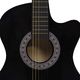 vidaXL Gitara klasyczna z wycięciem, 6 strun, czarna, 38 4