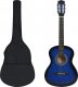 vidaXL 8-cz. zestaw z gitarą klasyczną dla dzieci, niebieski 3/4 (36) 1