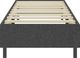 vidaXL Łóżko z materacem sprężynowym, ciemnoszare, tkanina, 100x200 cm 5
