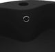 Umywalka vidaXL Umywalka ceramiczna z przelewem matowa czerń 36x13cm 5